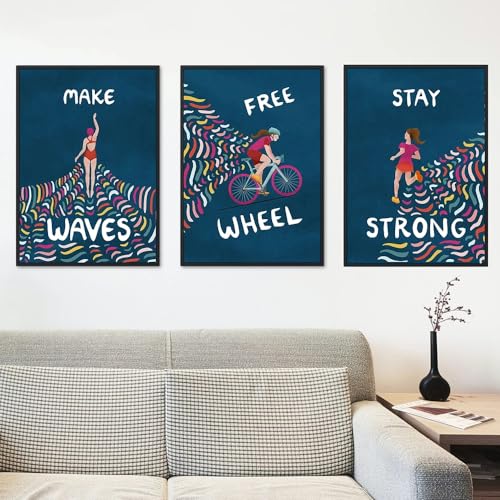 Peinture Swim Cycle Run pour décorer un salon de passionnés de triathlon