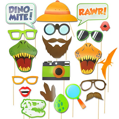 IHopes+ Dinosaur Photo Booth Props - Dinosaur Photobooth Props - Dinosaur Birthday Party - Printable Dinosaur Party - Jurassic Park Props