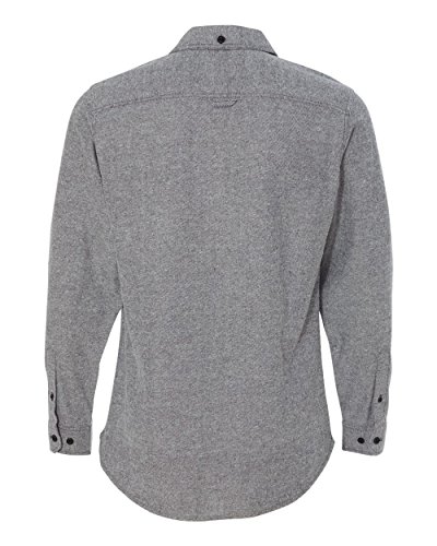Burnside Men's 8200 Long Sleeve Solid Button-Up Flannel Shirt (Large, Heather Grey) #TOP2