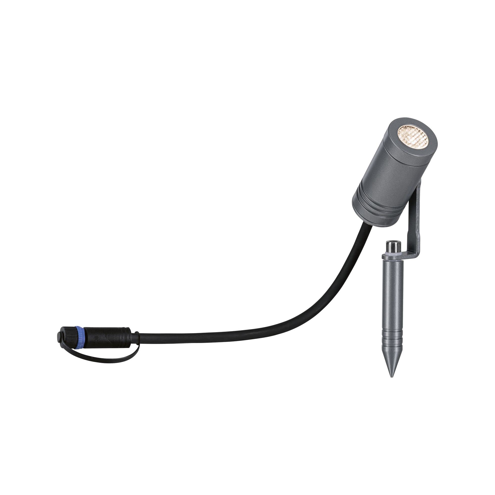 Paulmann 94368 Plug & Shine LED oświetlenie zewnętrzne reflektor ogrodowy Radix IP65 3000K 6W szary ściemnialny system oświetlenia ogrodowego aluminium