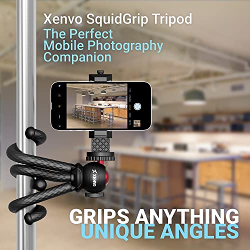 Xenvo Squidgrip Flexible Cell Phone Tripod And Portable Action Camera Holder - Compatible With Iphone, Gopro, Android, Samsung, Google Pixel And All Mobile Phones #TOP3