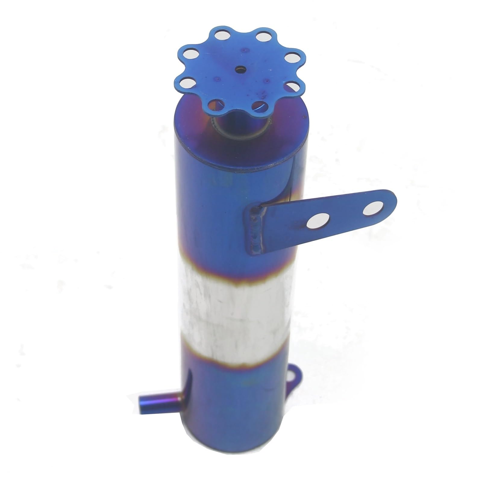 Zamiennik Wyrównawczego Chłodzącego dla Uniwersalny zbiornik wyrównawczy płynu chłodzącego do chłodnicy, aluminiowy, cylindryczny, 500 ml, w kolorze spalonej niebieskiej blachy