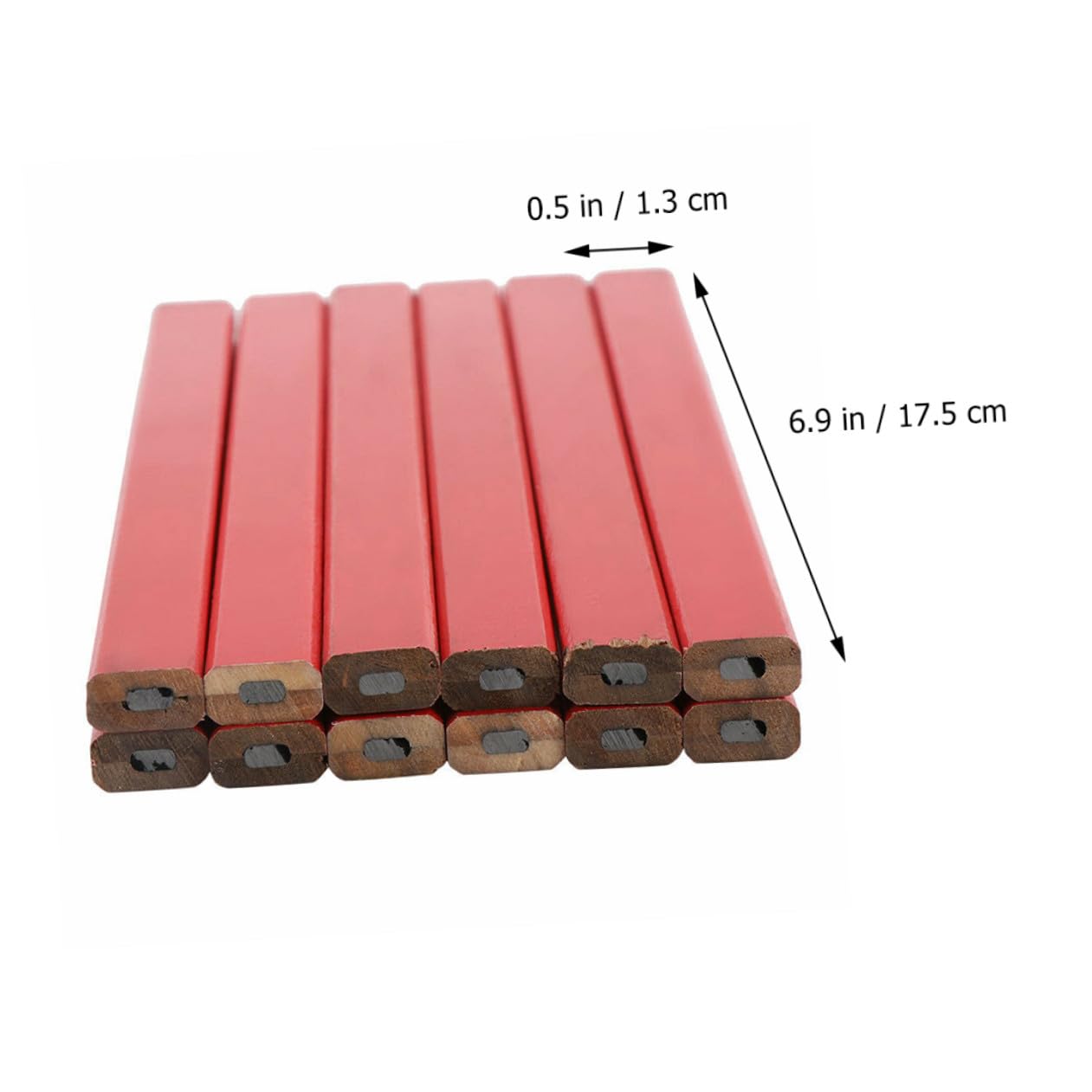 NUOBESTY 72 Pièces Crayons De Charpentier Plats Pour Travail Du Bois Crayons Octogonaux De Construction Charpentier