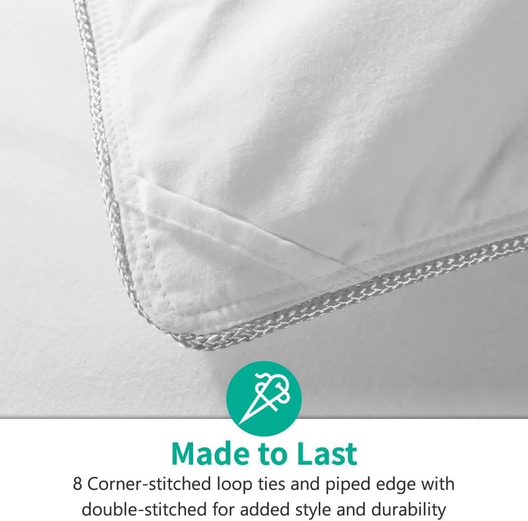 APSMILE Lussuoso piumone in fibre di piuma, per letto matrimoniale, per tutte le stagioni, ultra morbido, ad alta capacità di riempimento, collezione hotel, 963,9 g, soffice calore medio (172,7 x