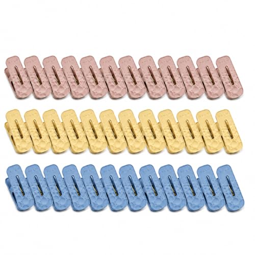 Plastic Clothespins 36 PCS Strong Grip Laundry Clips Non-Slip Clothes Pegs for Drying Clothes Durable Plastic Pegs for Indoor & Outdoor Use Multi Color