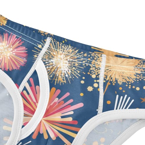 KLL Colorful Fireworks Illustration Boys Toddler Cotton Boxer Briefs Cute Children Undies4