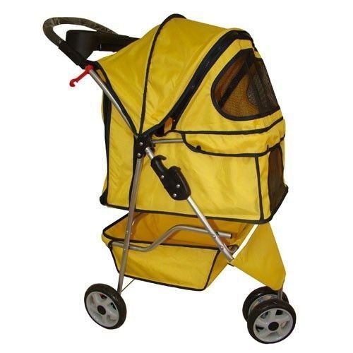 BestPet 3 Wheels Pet Dog Cat Stroller w/RainCover