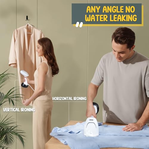 Handheld Steamer For Clothes, Clothes Steamer With Large 360Ml Water Tank, Fast Wrinkle Remover Portable Garment Steamer, Ideal For Home, Office, Travel - 3
