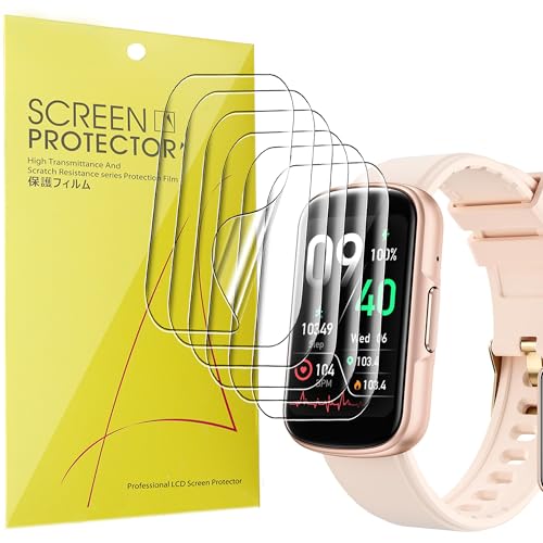 Lamshaw Compatible for Parsonver Fitness Tracker Screen Protector, [6 Pack] Full Coverage TPU Clear Film Compatible for Parsonver D10 1.57 Inches Fitness Tracker (6 Pack)
