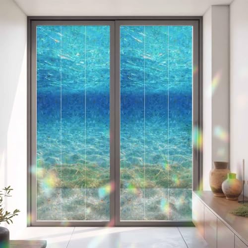 Vinilo Decorativo Para Ventana Azul 90x200 cm miniatura 2