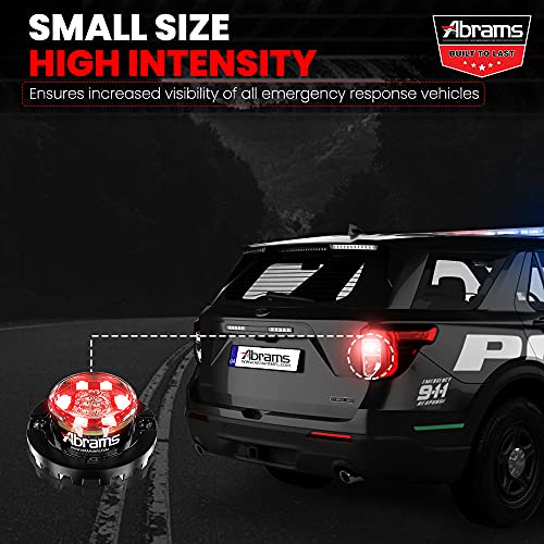 Abrams Blaster Emergency Vehicle Led Hideaway/Surface Mount Strobe Warning Light - White/White #TOP2