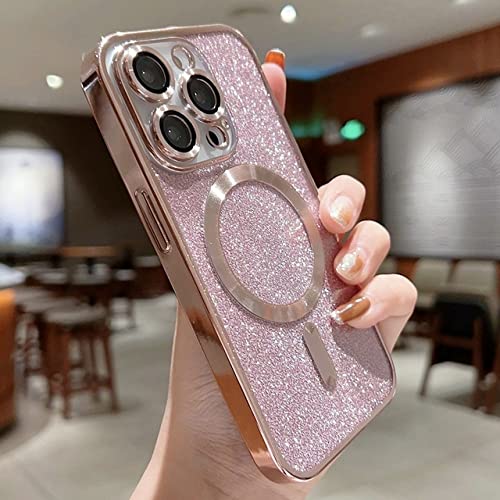 Coque de téléphone de charge sans fil pour iPhone 13 rose au bureau