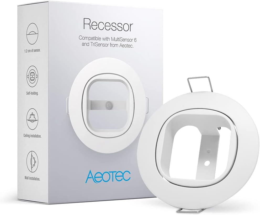 Aeotec Recessor for MultiSensor and TriSensor – Discreet in-Wall Mount for a Seamless Smart Home Look