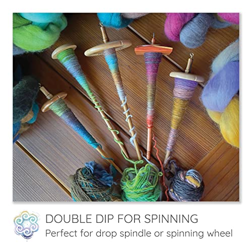 Image of Double DIP - Colorful Artisan Wool Roving for Spinning and Felting. Skillfully Hand Dyed in USA. Colors Inspired by the Beauty of Natural Landscapes, Falkland Wool Cascades