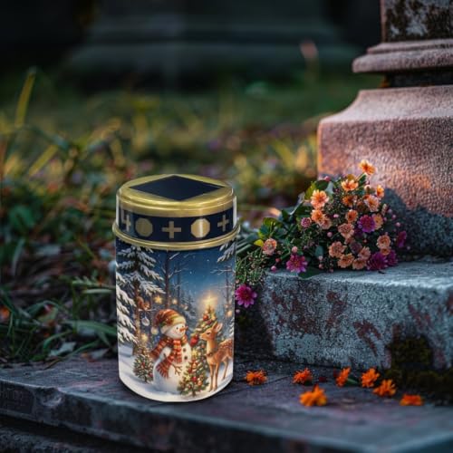 Image of Christmas Cemetery Solar Lights Flameless Candle, 2 Pack