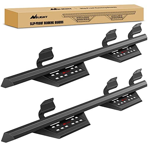 Image of Nilight Running Boards for 2015-2026 Ford F150 Bushi 3.6 Inch Drop Side Steps Bolt-on Black Powder Coated