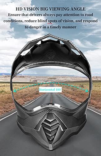Motorcycle Dual Sport Helmet, Lightweight Bluetooth Motocross Helmet Dirt Bike Helmet With Sun Visor/Goggles Dot Approved Men Women Youth Offroad Atv Bmx Helmet Downhill Mtb Helmet Bright Black 1,L #TOP5