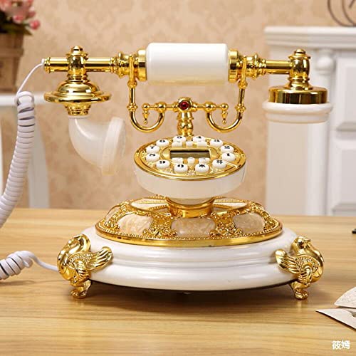 Teléfono retro con cable estilo europeo antiguo miniatura 4