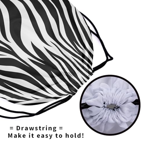 Image of Nerxy Zebra Print Gymnastics Grip Bag - White /Black Grips Animal Drawstring Storage Pouch