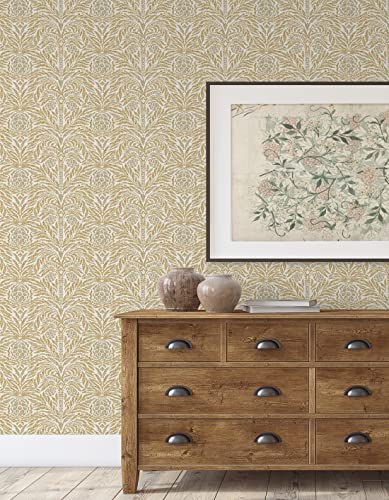 Image of Tommy Bahama - Peel and Stick Designer Wallpaper, Premium Batik Wallpaper for Bedroom, Powder Room, Kitchen, Self Adhesive, Vinyl, 30.75 Sq Ft Coverage (Bondi Batik Collection, Harvest)
