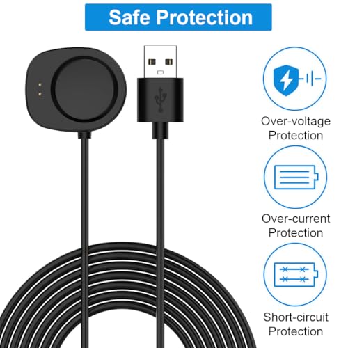 Image of ZORBES Replacement Charger Compatible with Amazfit T-Rex 3 Watch Fast Charger Adapter USB Cable, Replacement Charging Cable Cord for Amazfit T-Rex 3, Balance 2 /1, Smart Watch (3.3ft /1m)