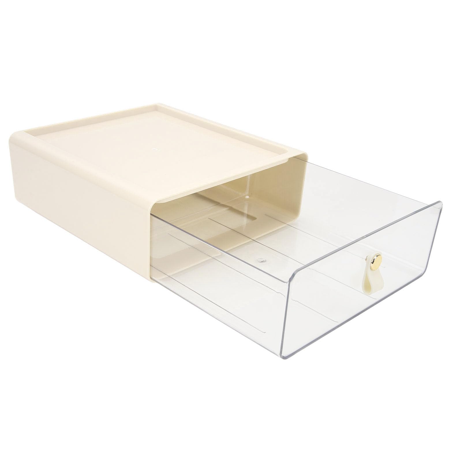 Cocoarm Cassetto Portaoggetti Trasparente Cassetto Trasparente da Tavolo in PET Organizzatore Impilabile di Grande capacità con Telaio Rinforzato per Ufficio Dormitorio Studentesco Clinica Domestica