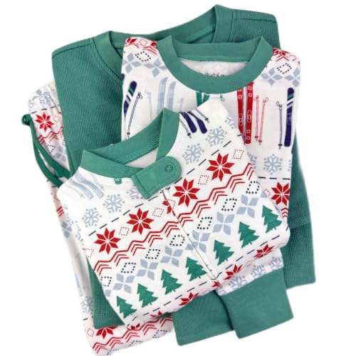 Image of Butterblu Family Jammies Matching Holiday Christmas Pajama Sets | GOTS Certified Organic Cotton for Baby, Toddler, Kids, Adults, and Pets, with Pockets, Perfect for Family Photos