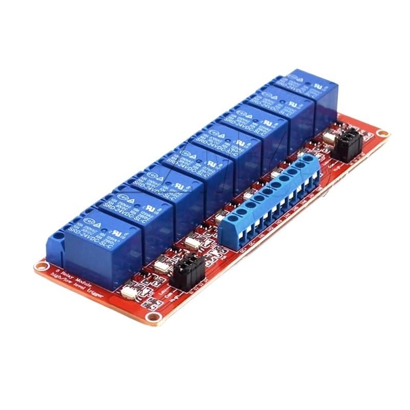 DC 5V 12V 24V 1 2 4 6 8 Channel Relay Module Board Shield with Optocoupler/High and Low Level Trigger for(5V,6 Channel)