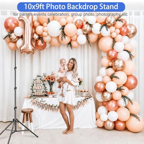 Image of EMART Photo Backdrop Stand, 9x10ft Back Drop Stand for Party, Photography