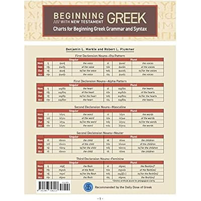 Charts for Beginning Greek Grammar and Syntax
