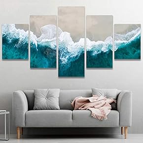 signwin 5 Panel Canvas Wall Art Stunning Aerial...