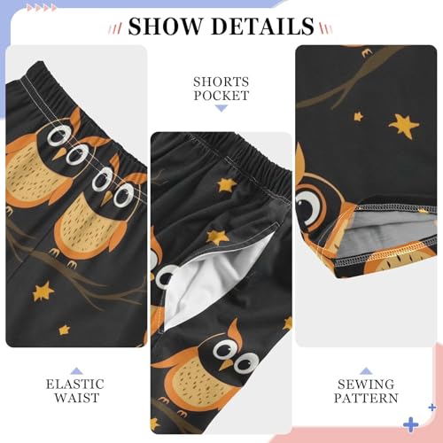 Owl and Star Boys Long Pants Soft Trousers Elastic Waist Kids Lounge Bottoms with Pockets S-XL4