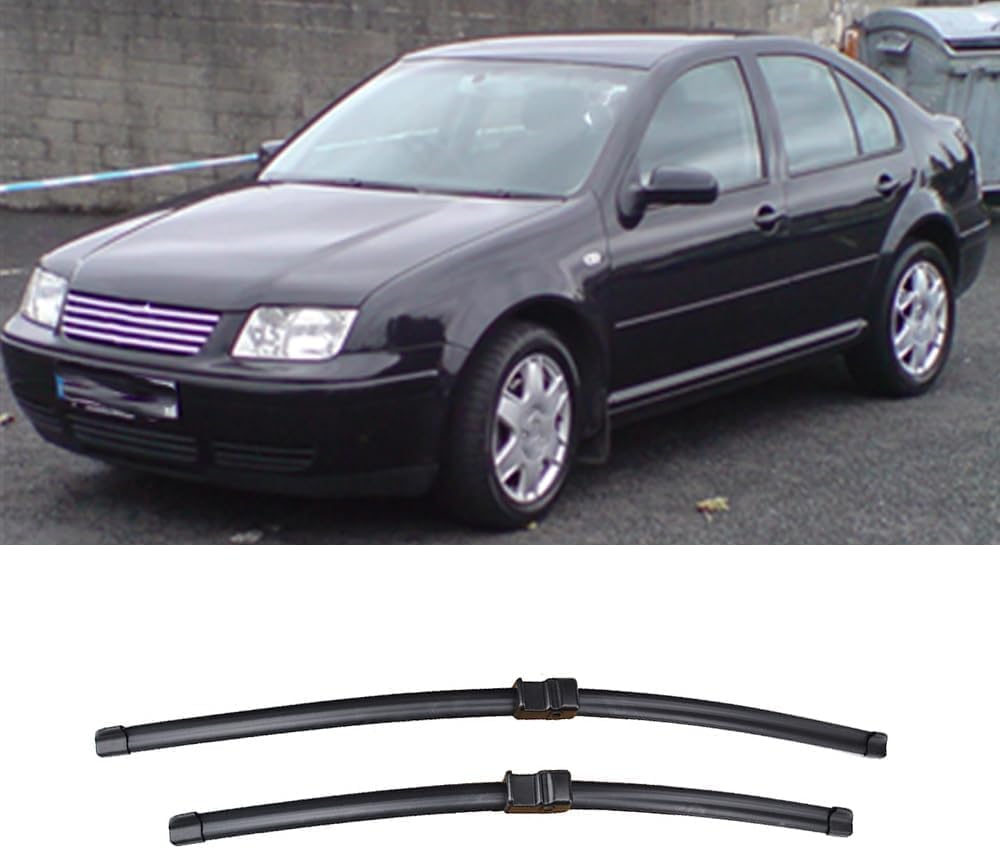 RESKIU Car Front Windshield Wiper Blade Set Replacement for Bora 2002-2005, All Season Windscreen Wipers Quiet Easy Installation