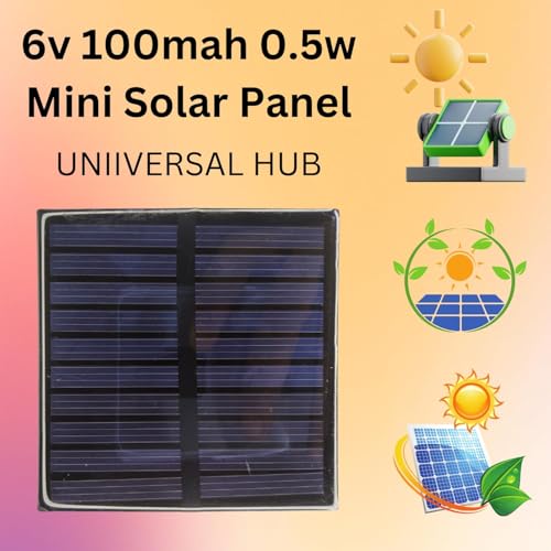 Image of 2PCS Mini Solar Panel 70x70mm 6V 100mA for Science Projects & DIY Kits