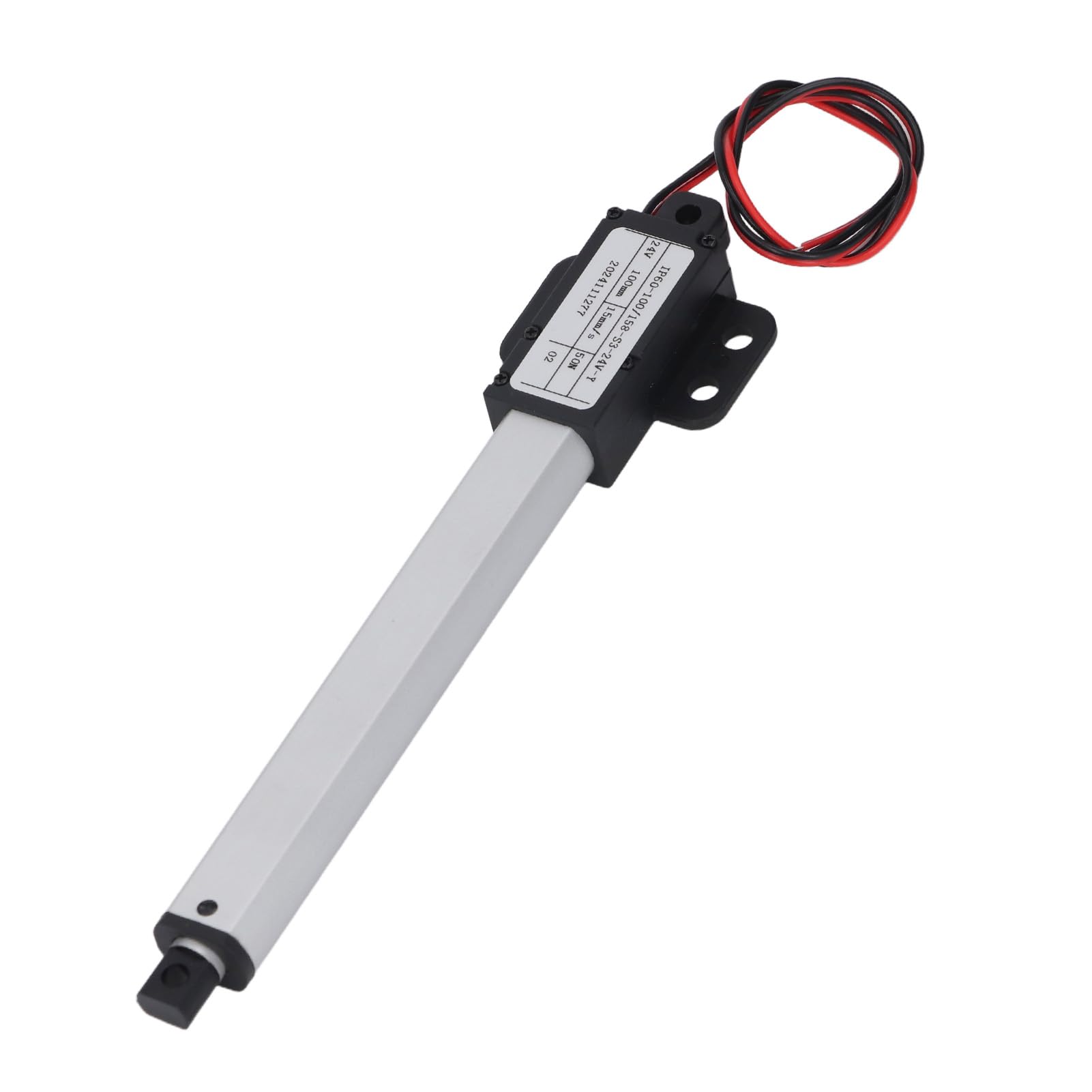 Cocoarm Piccolo Attuatore Lineare Elettrico, ABS in Alluminio, Spinta 50N, Corsa 100mm, Ideale per Macchine Agricole e Domotica