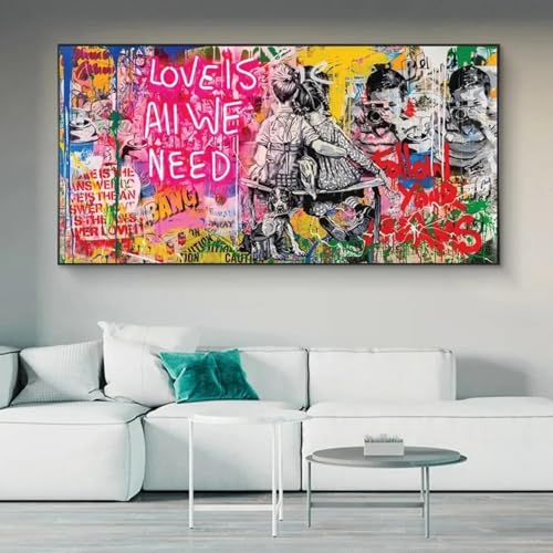 Art Mural de Salon Toile Haute Définition Lignes Abstraites 12x24in