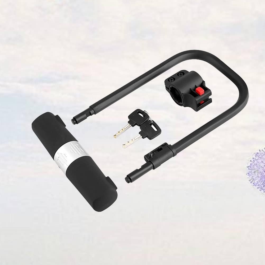 Anti Theft Bike U-Shaped Lock,Chain Lock Carbon Steel Mountain Bike Accessories with 2Pc Keys for Bike Motorcycle Anti-Theft Lock