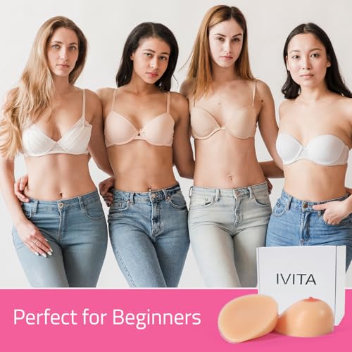 IVITA Silicone Breast Form Fake Boobs Fake Breast Bra Enhancers inserts for Mastectomy Prosthesis3