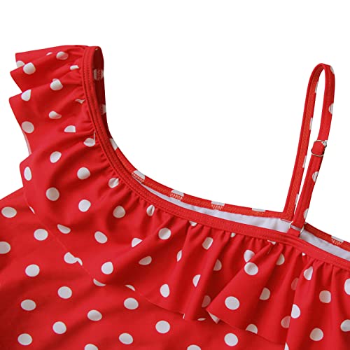 Image of Polka Dot Girls Kids Bathing Suits Adjustable Swimsuits (FBA)