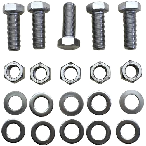 Boulons à tête hexagonale M16 x 40 mm anti-corrosion en acier inoxydable 304 lot BLT-055