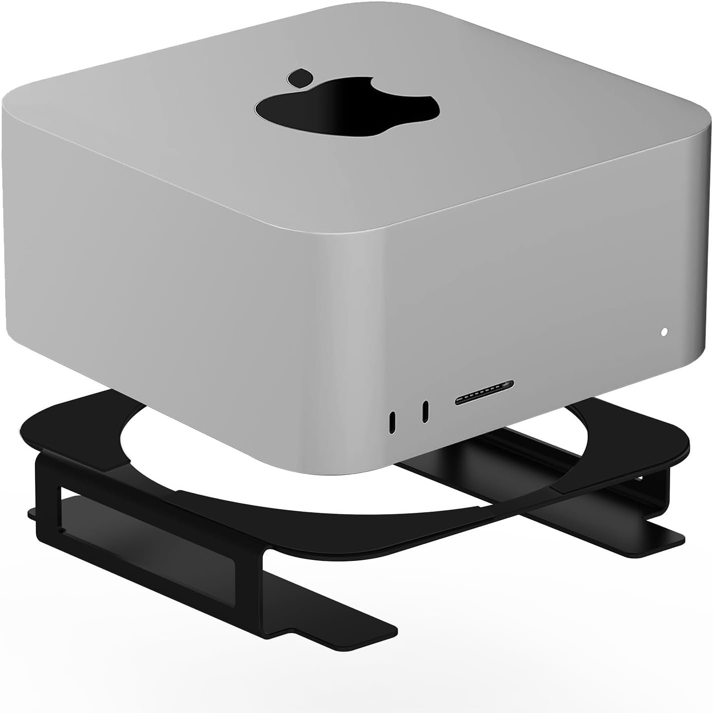 IFCASE Aluminum Desktop Mount Stand for Mac Studio, Mac mini M2, M1 - Improved Cooling, Desk Organization (Silver)