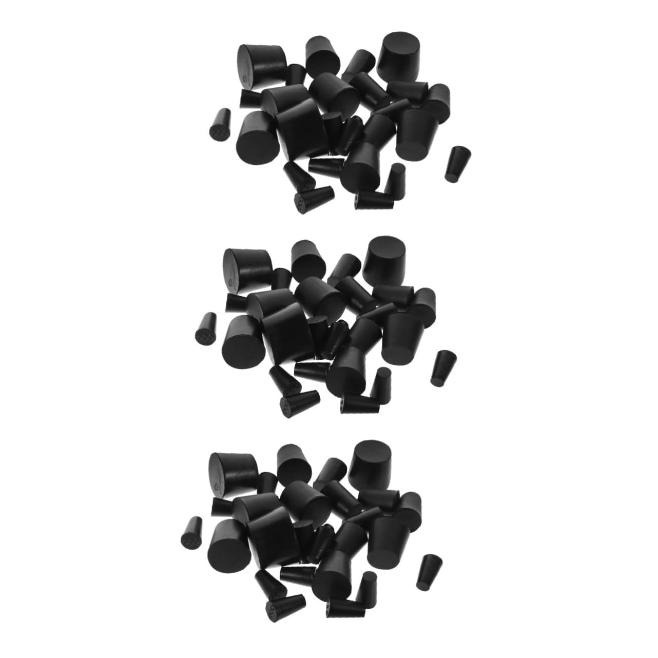 PRETYZOOM 3 Set Tappo Di Gomma Per Spina Da Laboratorio Tappi Di Arresto Parti Di Ricambio Per Laboratori Plug Del Tappo Tappisti Di Gomma Da Laboratorio Nero Gomma Da Cancellare 27 Pezzi*3
