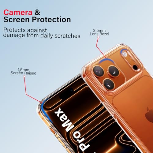 Image of KACA Clear Back Cover Case for Apple iPhone 17 Pro |Case for iPhone 17 Pro|Shockproof Bumper TPU Protective Design|Apple iPhone 17 Pro Back Cover- Transparent