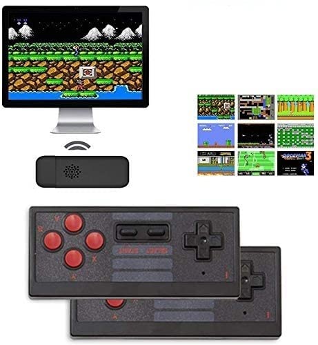 SmartCam Two Players USB Wireless Handheld Plug & Play Wireless Video Game for Kids (8 Bit Retro Built-in Games) for 2 Players- ( batteries are not included )