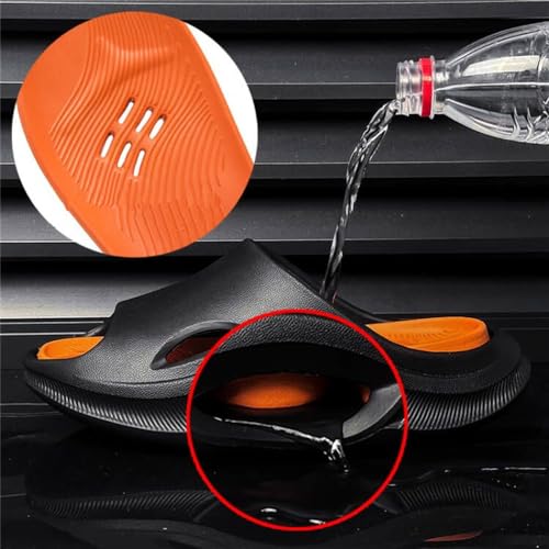 Cloud Slides for Men,Thick Sole Open Toe Mens Pillow Slides Outdoor&Indoor House Slippers EVA Soft Recovery Slides4