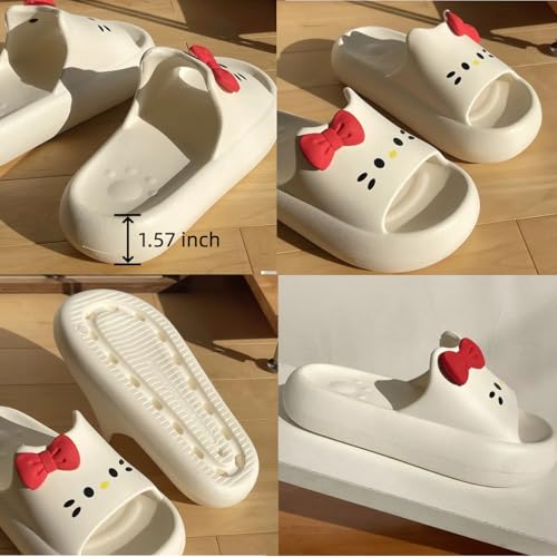 Cat Slippers Soft Sole Bathroom Cute Kitty Slides for Women Girl Men Indoor Outdoor Kawaii Preppy Style4