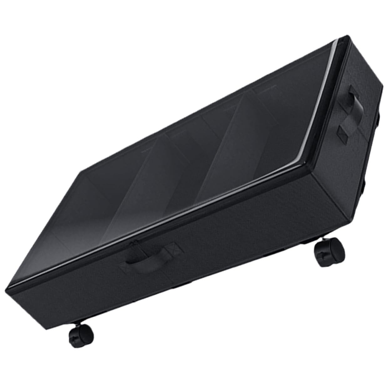 Alipis Contenitore Sottoletto con Ruote 3 Scomparti Organizer per Biancheria, Giocattoli e Capi di Stagione Oxford e Abs Nero