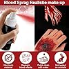 Halloween set met nepbloed, Halloween-make-upset met speciale effecten, Halloween make-up set, SFX, zombie, vampier, clown, make-up, realistisch, wasbaar, veilig, nepbloed voor Halloween, themafeest #2