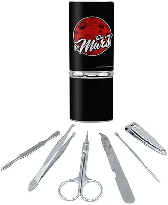 Take Me to Mars Red Planet Funny Humor Stainless Steel Manicure Pedicure Grooming Beauty Care Travel Kit
