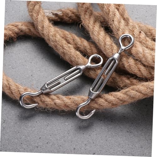 5 piezas Tensores de acero inox 304 M5 para cable con gancho y ojo ajustables para cercas, toldos y tensado industrial miniatura 4